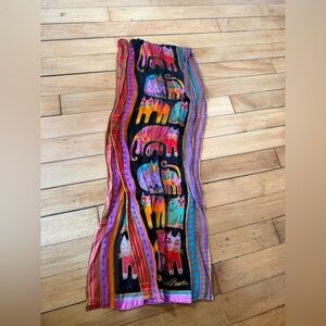 Laurel Burch colorful cat print‎ scarf